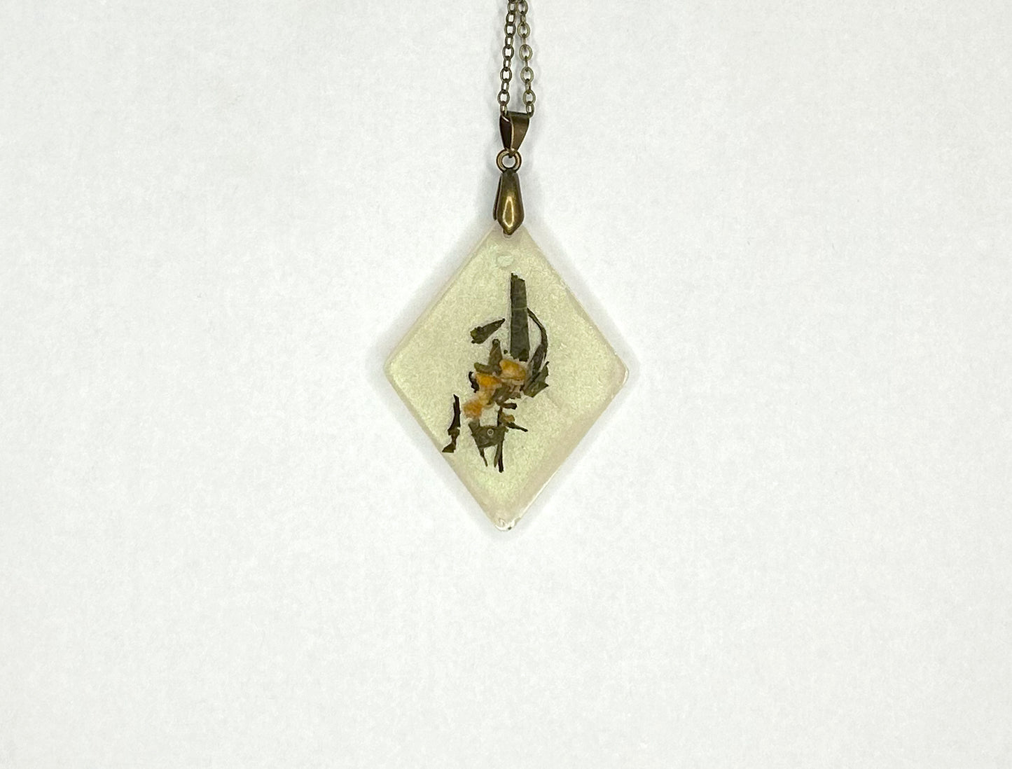 Tea Talismans: Green Tea Genmaicha Necklace